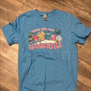 Blue Holiday Graphic women’s T-Shirt